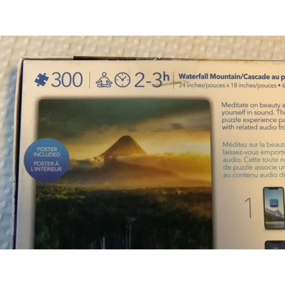 Calm Mindful Puzzle NEW 300 pcs Foggy Mountains 30-day App Subscription Included